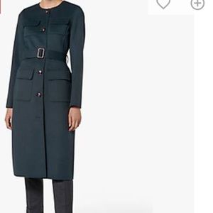LK Bennett Audry Belt Detail Collarless Coat